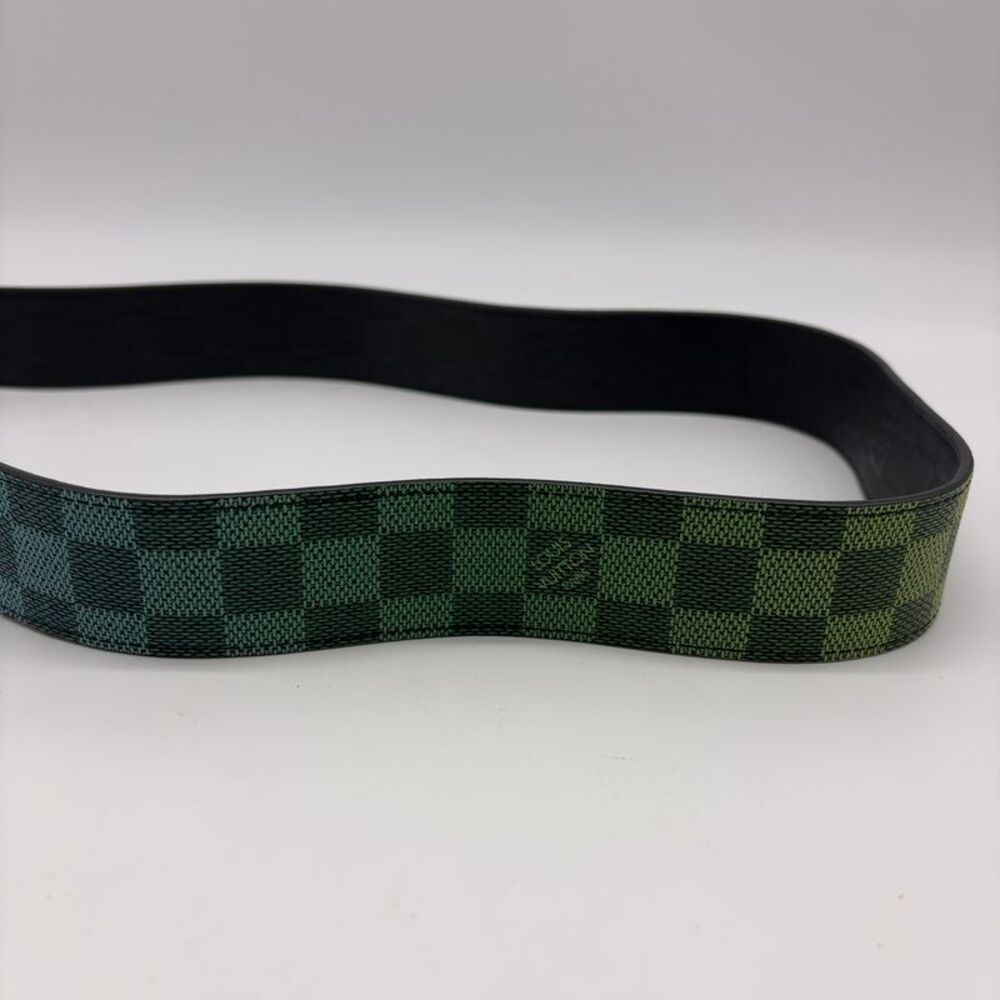 Louis Vuitton Rainbow Damier Belt with Silver BuckleReversible black - Picture 3 of 6